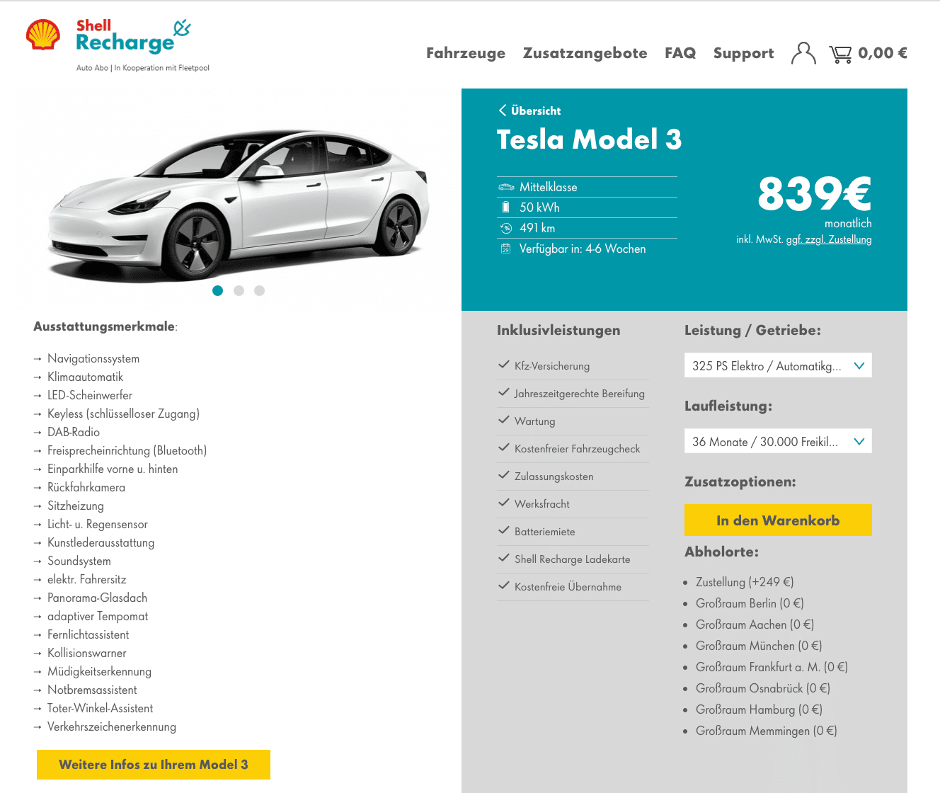 Tesla Model 3 im Auto-Abo für mtl. 839€ brutto - ntv Autoleasing
