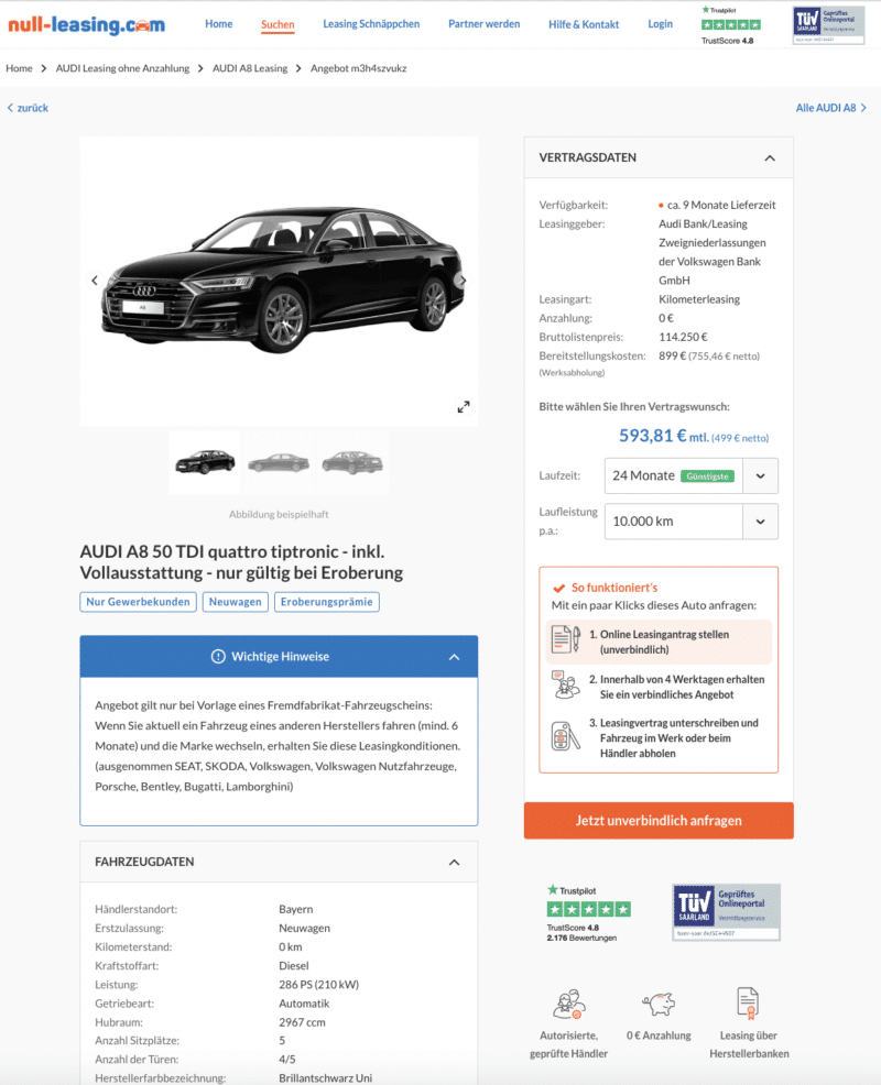Was Kostet Autoleasing