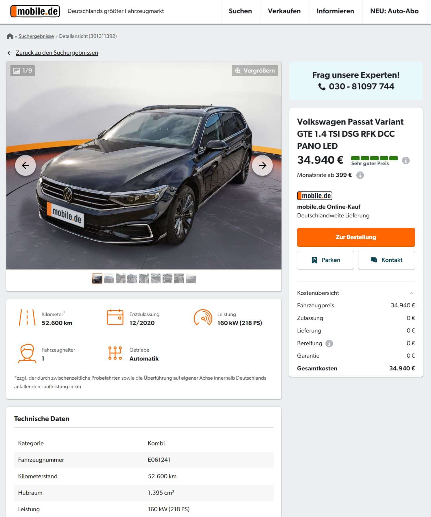 VW Passat GTE Variant: Heiße Deals für Leasing & Kauf - EFAHRER.com