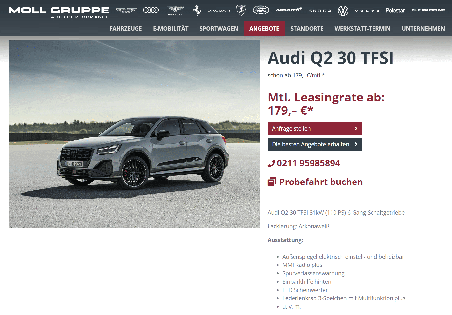 Audi Q2 im Leasing für 179 Euro im Monat netto - ntv Autoleasing