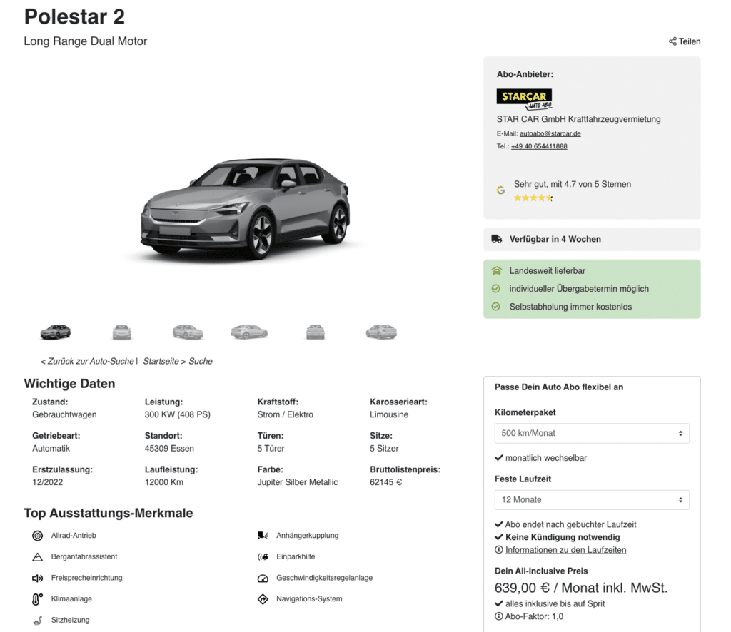 Polestar 2 Leasing Privat