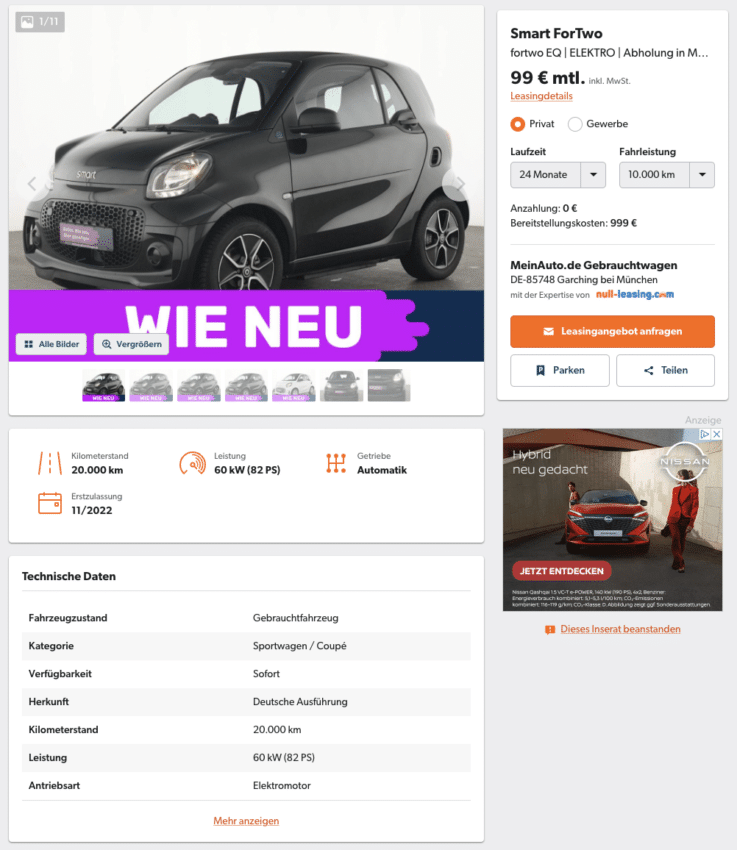 Smart Mieten Fr 99 Euro